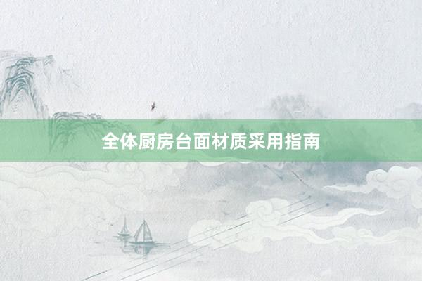 全体厨房台面材质采用指南